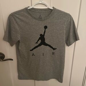 Jordan Gray Air Logo Tee, Youth L